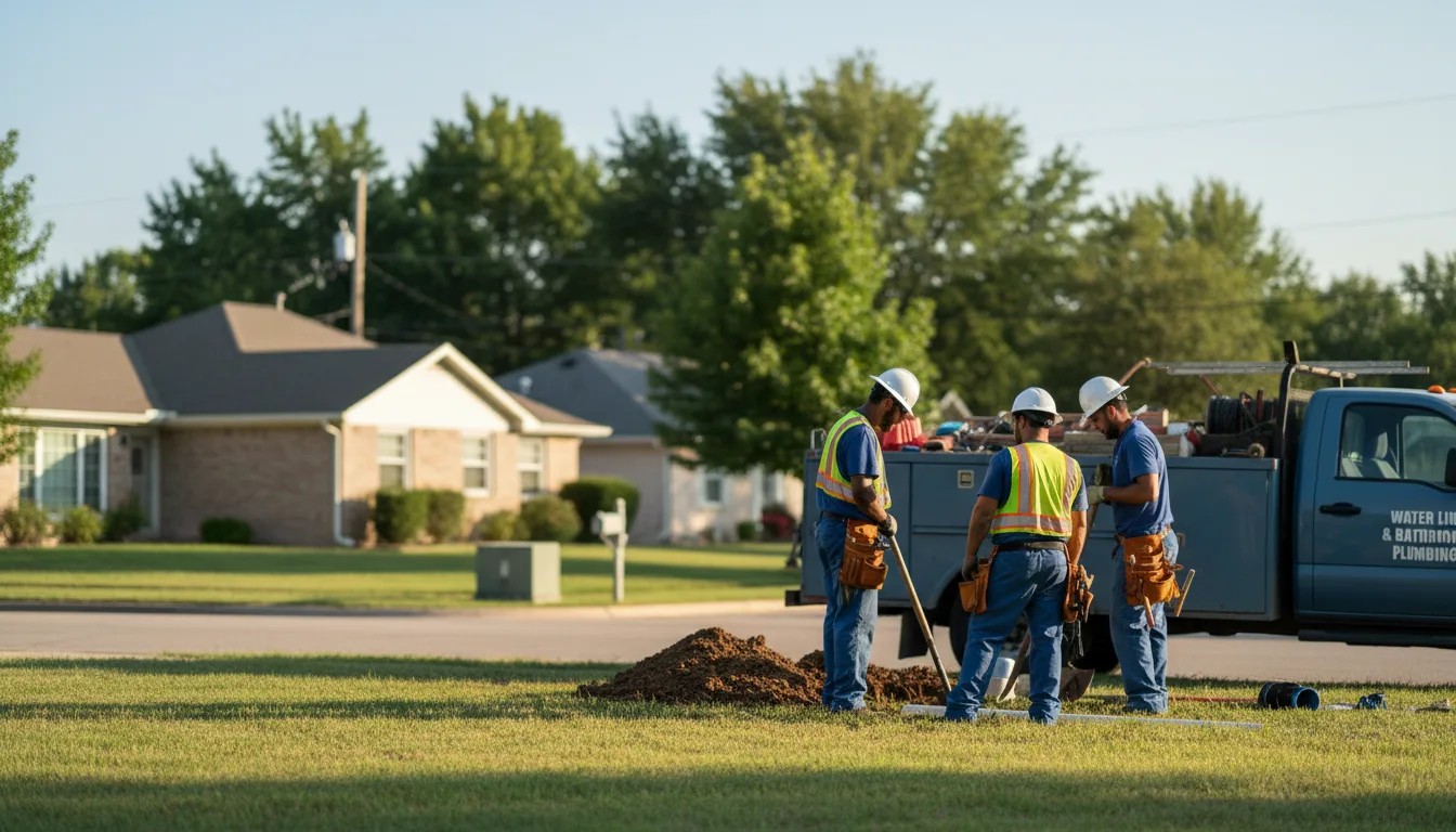 Residential water line and bathroom plumbing service in Vandalia, IL